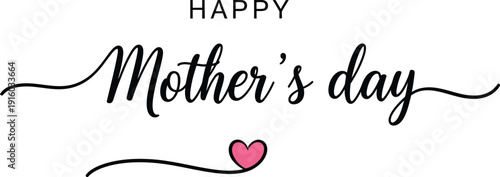 Happy mother's day vector illustration with heart design