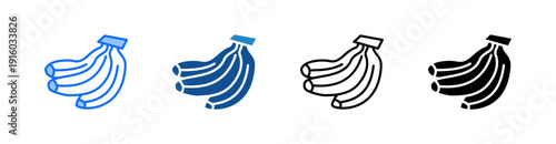 Banana Multiple Style Icon Set 