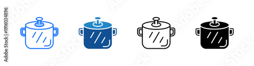 Pot Multiple Style Icon Set 
