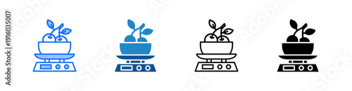 Scale Multiple Style Icon Set 