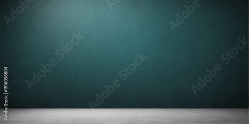 Green chalkboard on wall in old room interior