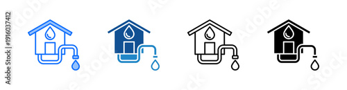 Water Supply Multiple Style Icon Set 