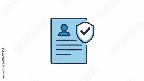 Identity Verification Document with Shield Icon.