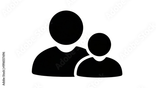 Multi-user Profile Silhouette Vector Illustration against white background