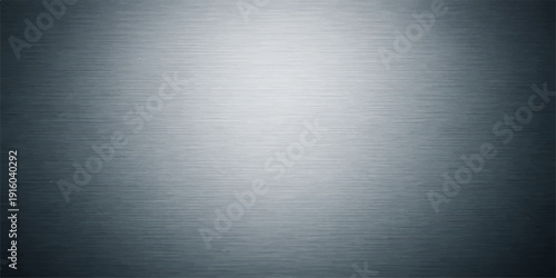 Brushed metal texture background with silver plate and industrial reflection