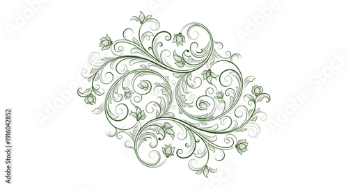 Intricate Floral Pattern Design Element.