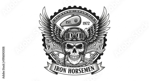Iron Horsemen Motorcycle Club Logo.