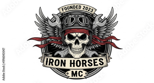Iron Horses MC Logo Design.