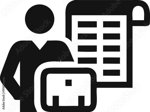 Business professional carrying a briefcase alongside an important financial document or report