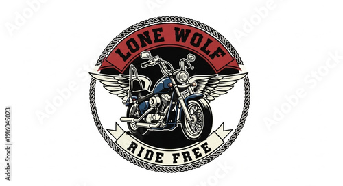 Lone Wolf Motorcycle Logo Design.
