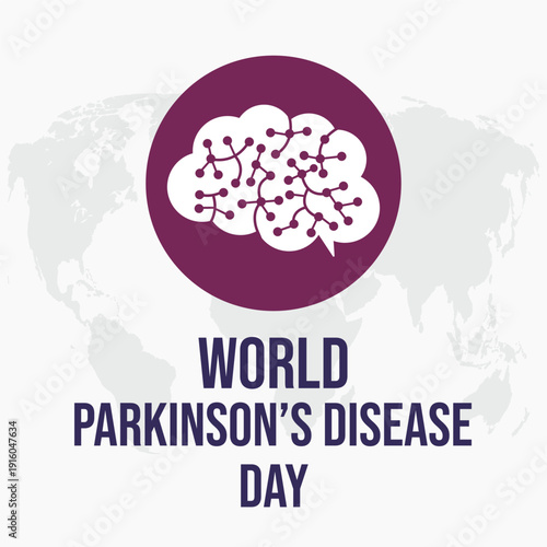 flat design style illustration for world parkinson's day