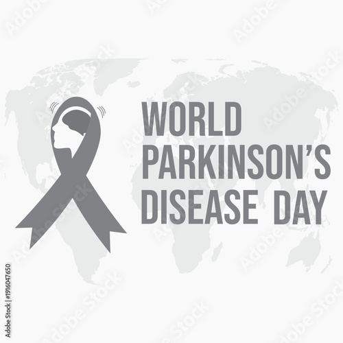 world parkinson's day illustration in flat design style
