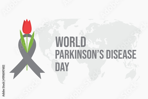 world parkinson's day background illustration in flat style