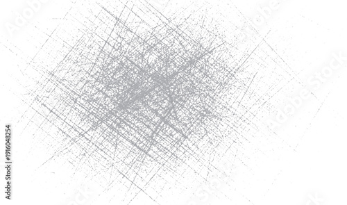 Abstract Gray Scratches and Lines on White Background.