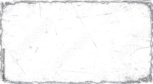 Distressed white paper texture with rough edges and subtle creases.