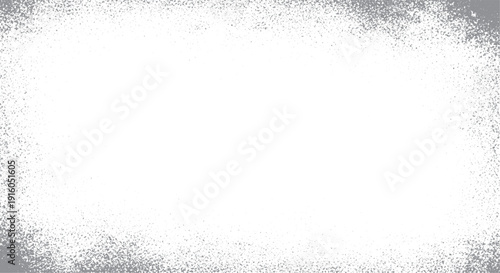 Grungy White Frame with Rough Edges on a Dark Background.