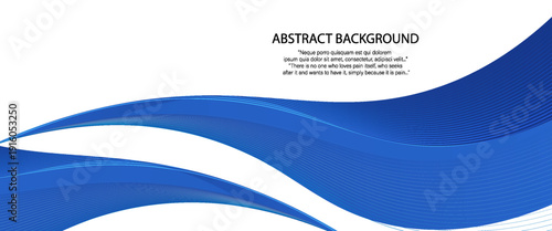 Abstract blue wave background design with white space and decorated with flowing lines. simple background. design modern. simple wave eps10.