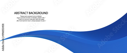 Abstract blue wave background design with white space and decorated with flowing lines. simple background. dedsign modern. eps10.