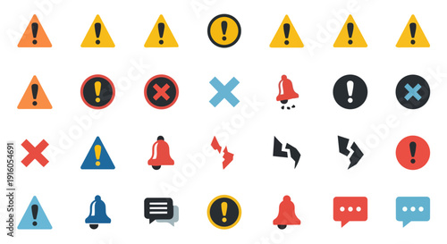 Alert, Error & Notification Icon Set