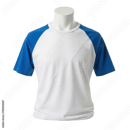 Wallpaper Mural Blue and white raglan t-shirt on mannequin torso isolated on transparent background Torontodigital.ca