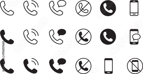 Phone Call Contact Mobile Icon Vector