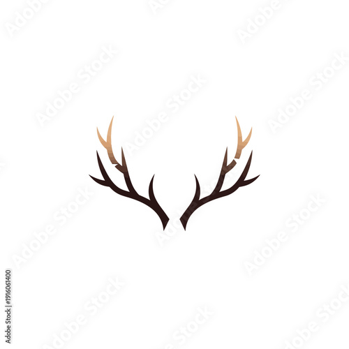 Rustic Antlers Graphic Elegant Deer Horns Illustration for Nature and Wildlife Themes