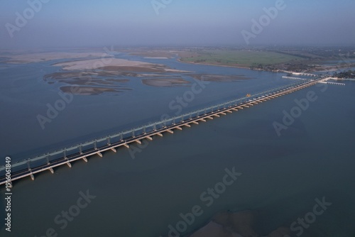 Fotografie Koshi Barrage, India- Nepal Border, Bihar
