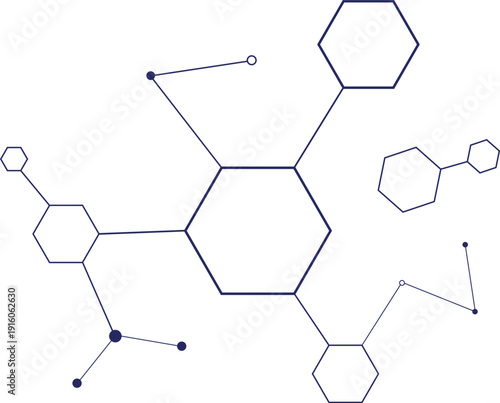 Abstract Molecular Network Background