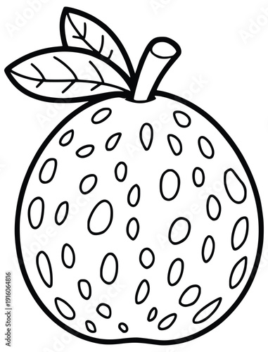 Ornate Fruit Illustration: An artistic illustration of an exquisite fruit with intricate designs. Featuring a blend of natural elegance and abstract artistry