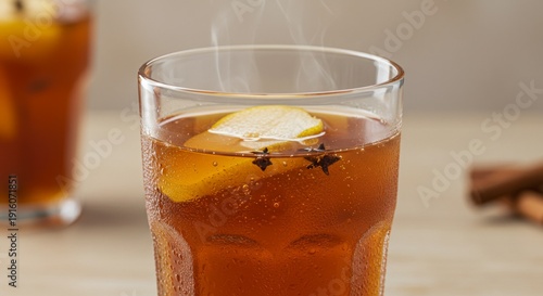 Warm Apple Cider with Cinnamon and Star Anise