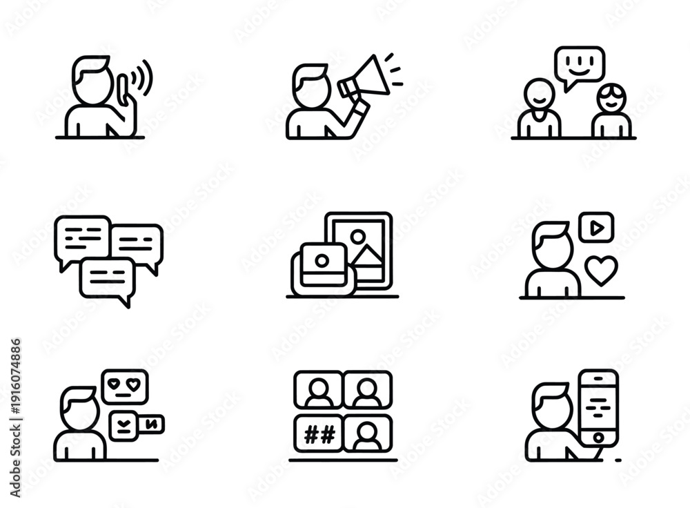 Fototapeta premium Set of vector icons representing security, success, tasks, and documents for business and education purposes