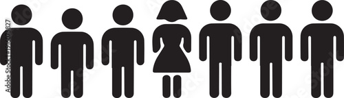 People icon. Team icons set. Group of people. Vector illustration