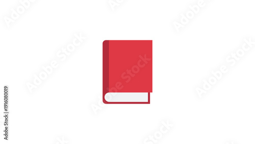 Closed book vector flat icon. Isolated red book cover emoji illustration. 