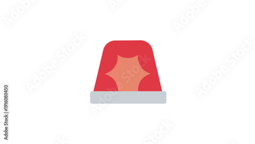 Police car light vector flat icon. Isolated emergency, ambulance, siren light emoji illustration. 