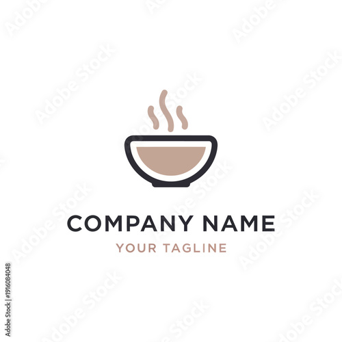 Coffee Cup Logo Design Template Illustration.