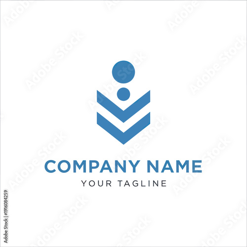 Blue Corporate Identity Template with Logo Design.