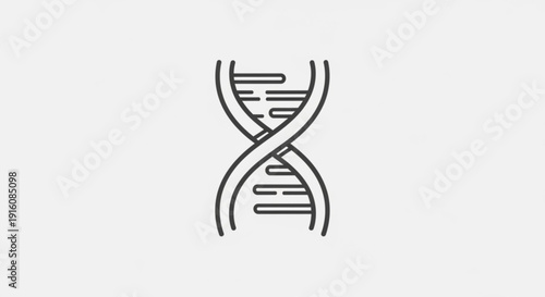 Dna double helix structure icon genetic symbol biology concept scientific illustration molecular model