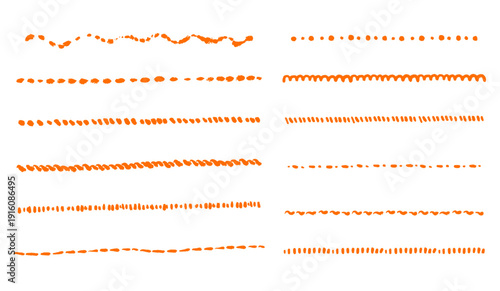 編み物風のかわいい手書き線