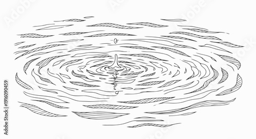 Water Ripples Forming Circle Pattern.