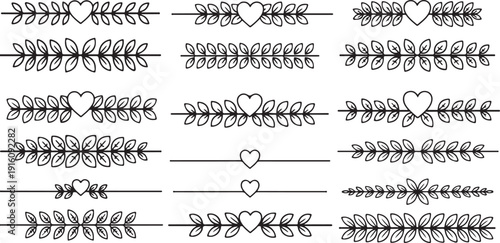 Intricate patterns of interconnected arrows and heart symbols in symmetrical grids