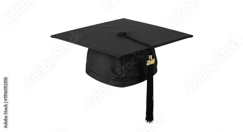 Wallpaper Mural Black graduation cap with gold tassel on dark background Torontodigital.ca