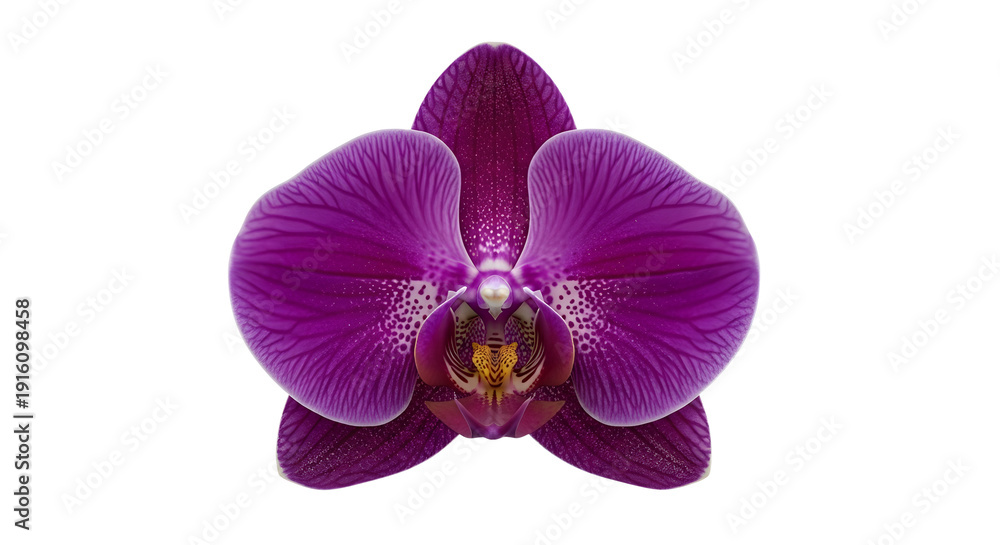 Fototapeta premium Purple Orchid on Black Background