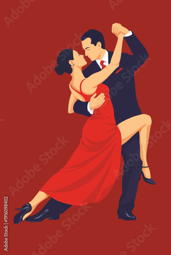 068-31-Tango dancers performing passionate ballroom dance embracing latin rhythm