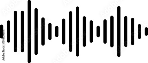 Abstract Sound Wave Visualization with Glowing Audio Frequency Spectrum on Dark Background