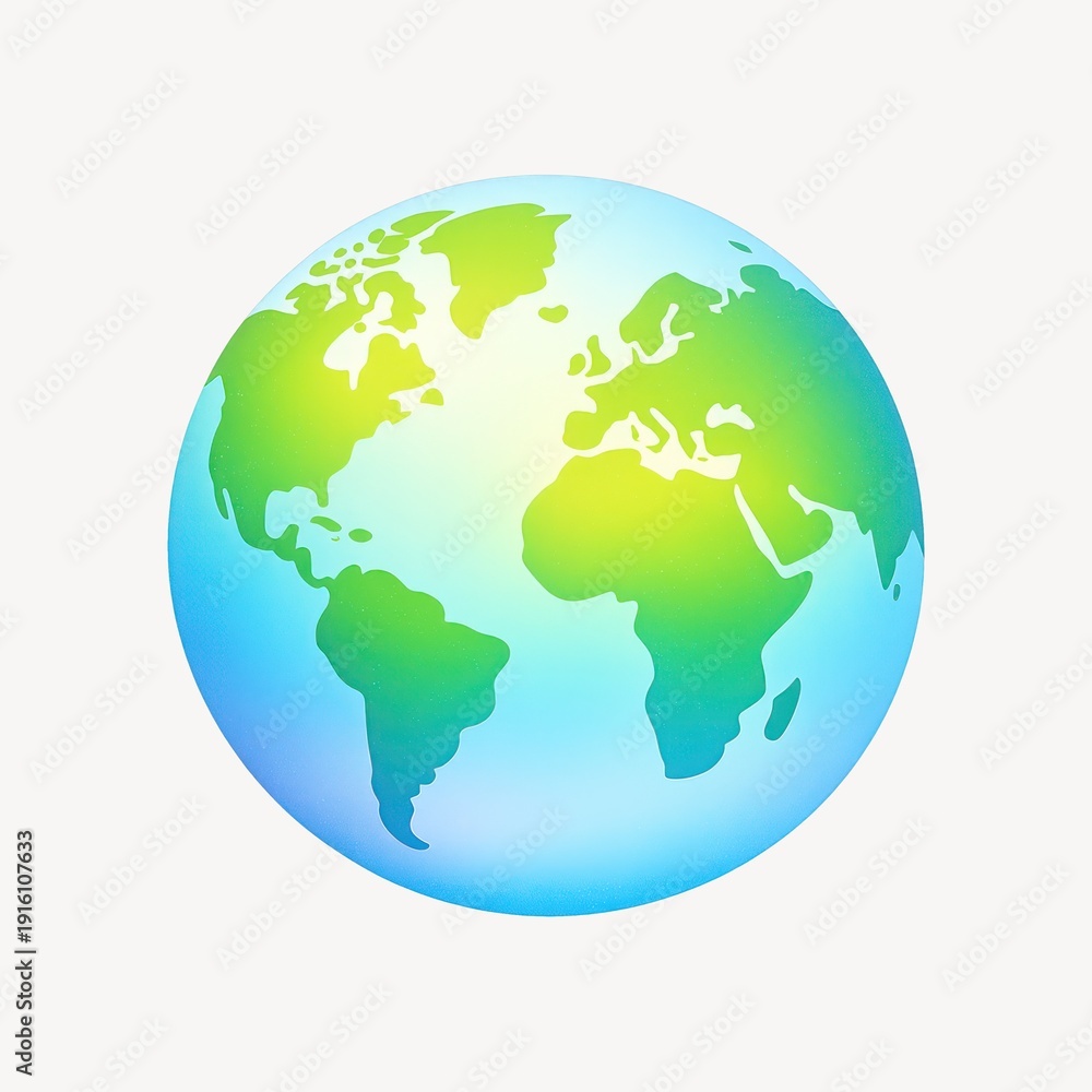 Fototapeta premium Colorful Earth globe illustration.
