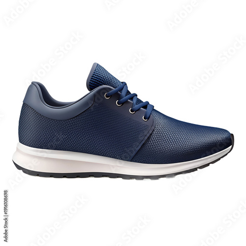 comfortable navy blue sneakers with a sleek design