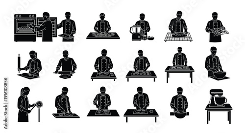 Collection of Centipede and Millipede Silhouettes, Featuring Various Myriapod Species in Crawling and Coiled Poses, Isolated on White Background for Design,