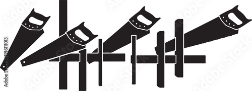 Black Funnels on a White Background with Metal Rods