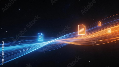 Digital data streams in space