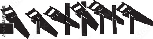 Black and white illustration of falling domino effect sequence